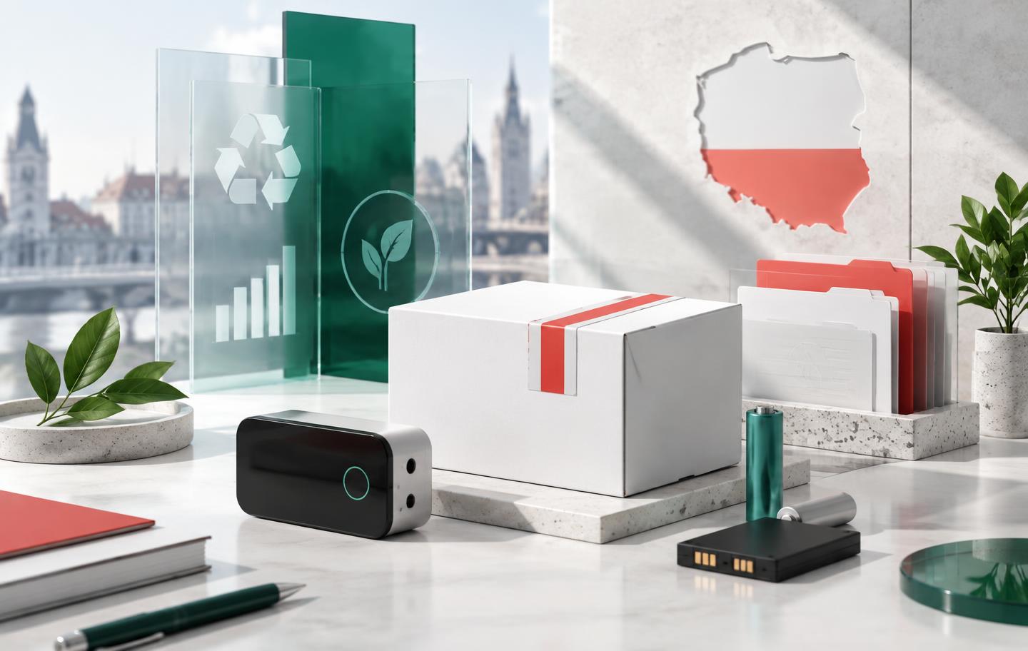 Packaging, an electronic device and a battery prepared for EPR reporting in Poland